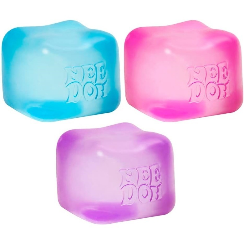 NeeDoh Nice Cube – Solid Squish – 3 Pack (Assorted)